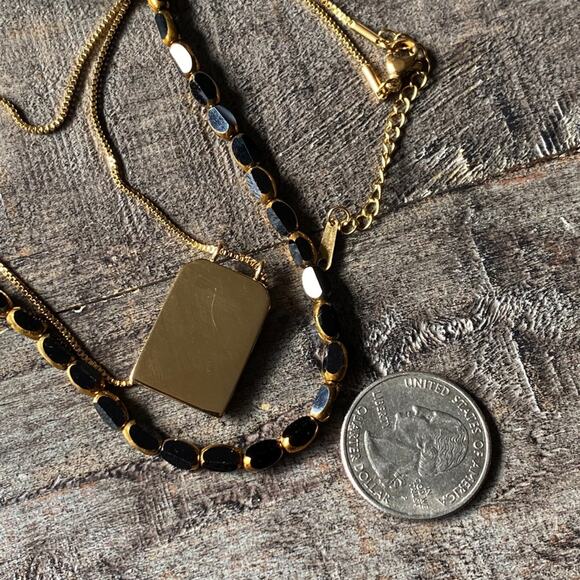 NEW Floating Fish Black Glass Beaded Necklace Set - Picture 13 of 13